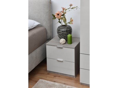 Нощно шкафче ELEGANCE 2F (пясък гланц)